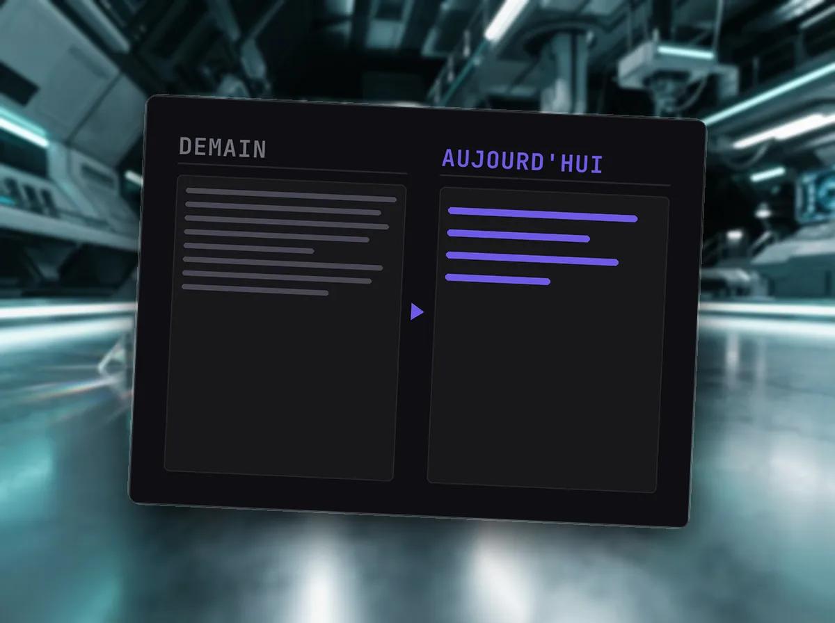 Regard d’une IA venue du futur — illustration