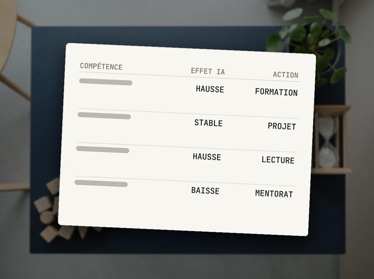 Cinq compétences à développer face à l’IA — illustration