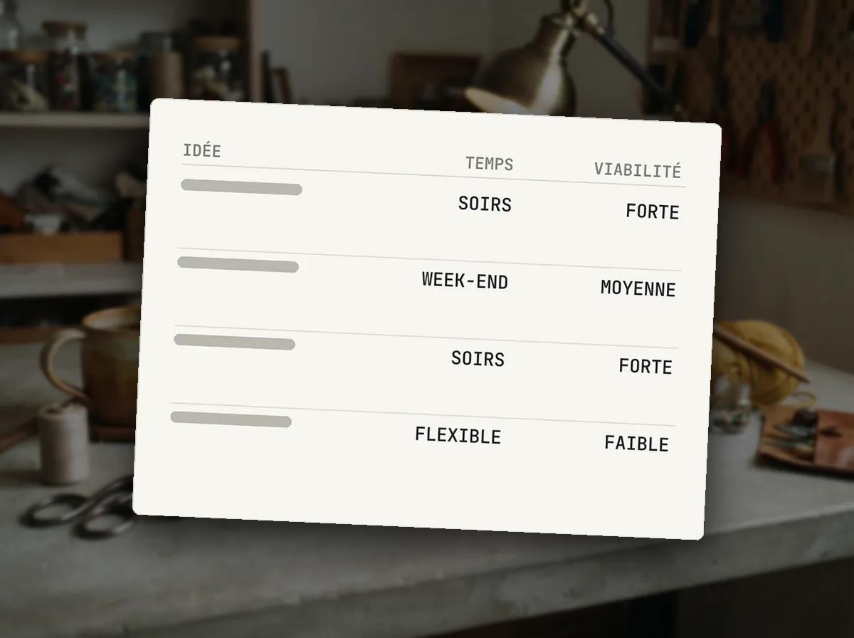 Idées d’activité complémentaire sur mesure — illustration