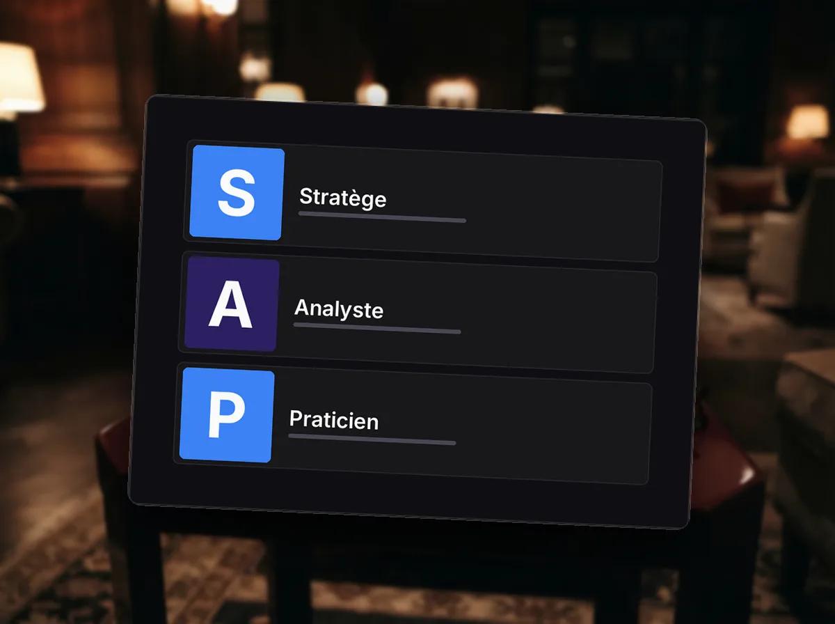 Consultant stratégique en trois temps — illustration