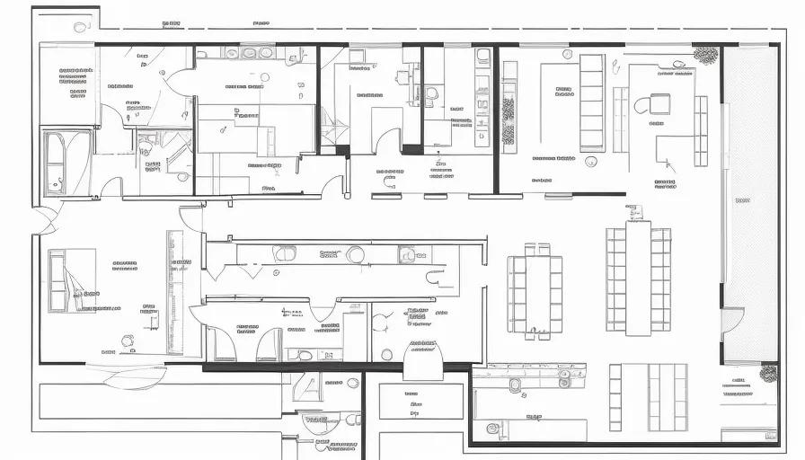 Plan d’aménagement vu du dessus — rendu d’exemple (Midjourney)