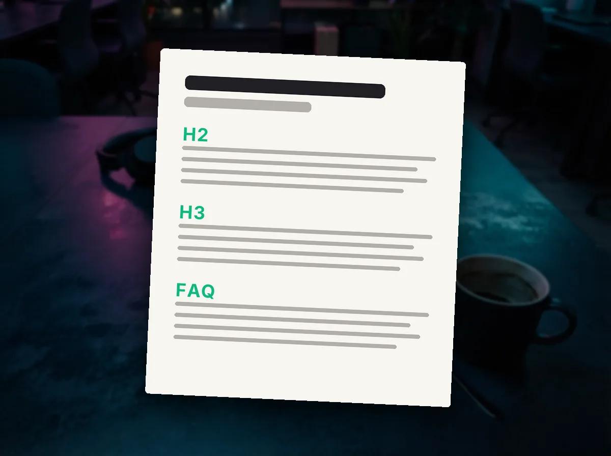 Article de blog SEO avec FAQ balisée — illustration