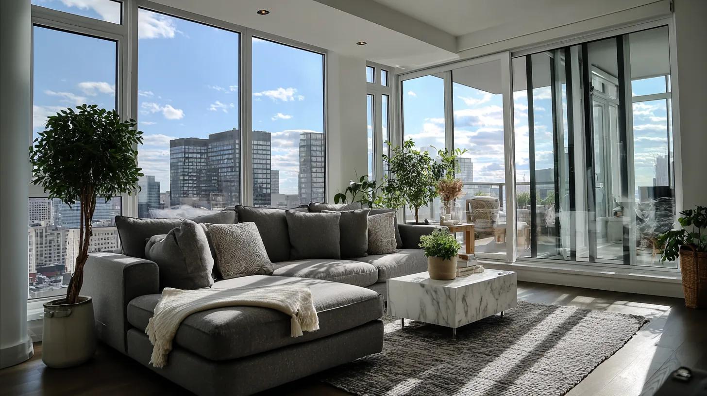 Mise en scène produit en penthouse — rendu d’exemple (Midjourney)