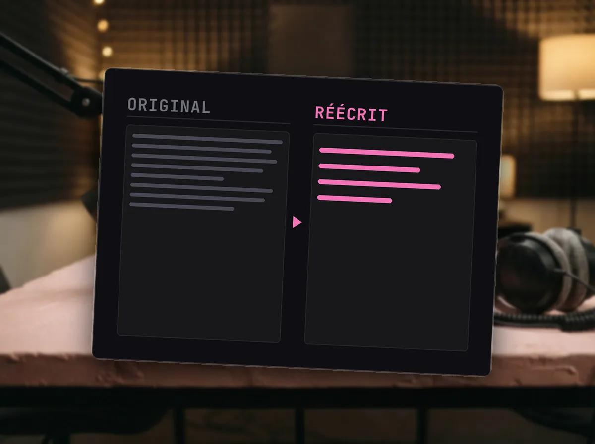 Post réécrit dans le style d’un créateur — illustration