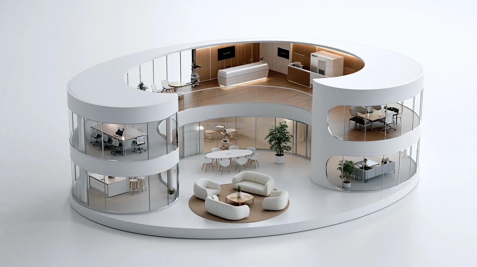 Maquette d’architecture en studio — rendu d’exemple (Midjourney)