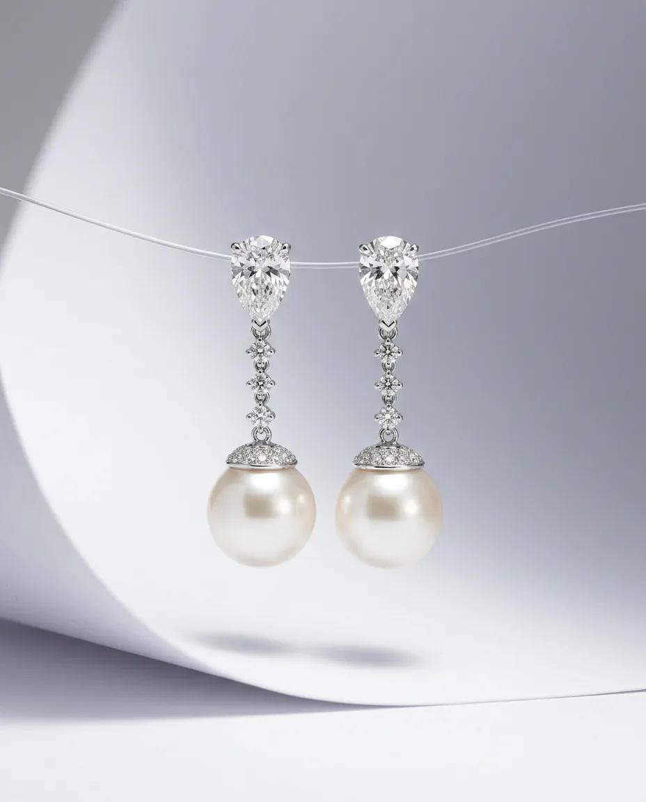 Packshot bijou de boucles d’oreilles — rendu d’exemple (Nano Banana)