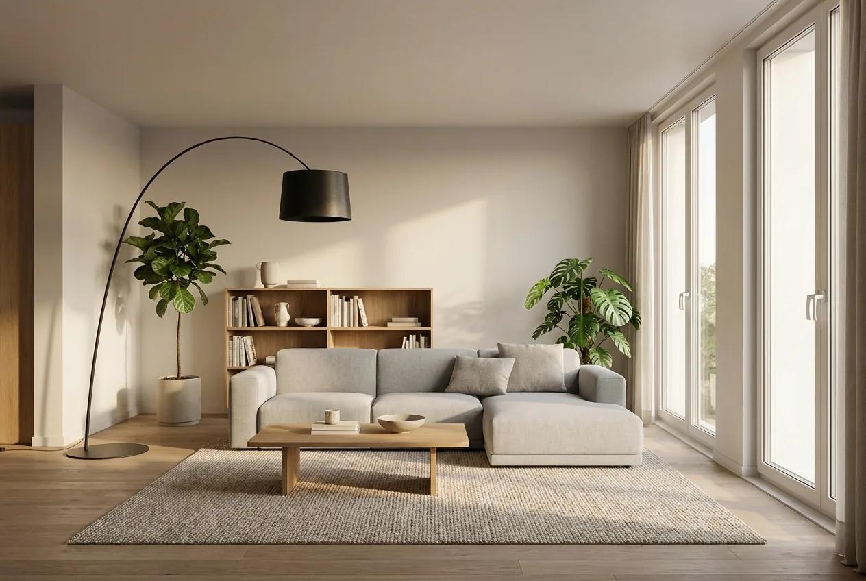 Aménagement d’intérieur depuis un moodboard — rendu d’exemple (Nano Banana)