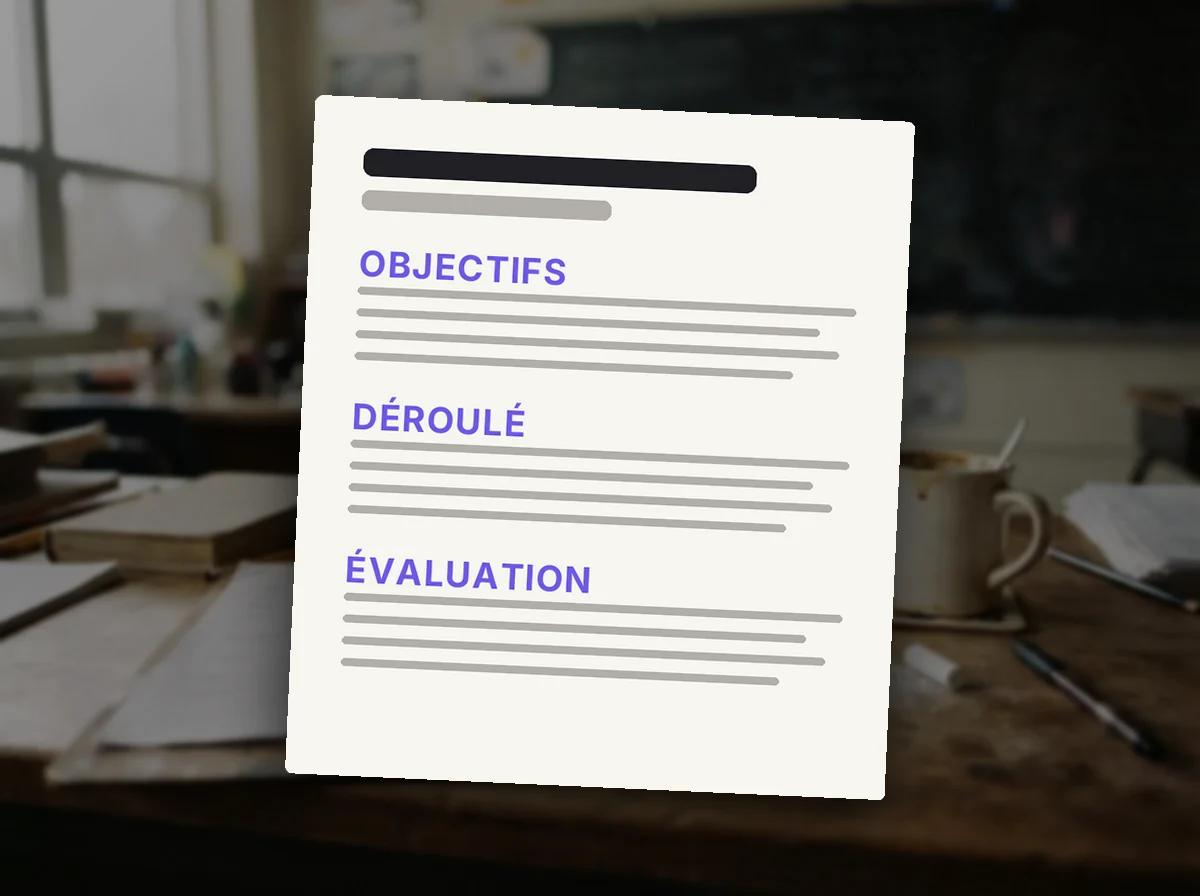 Plan de cours — illustration