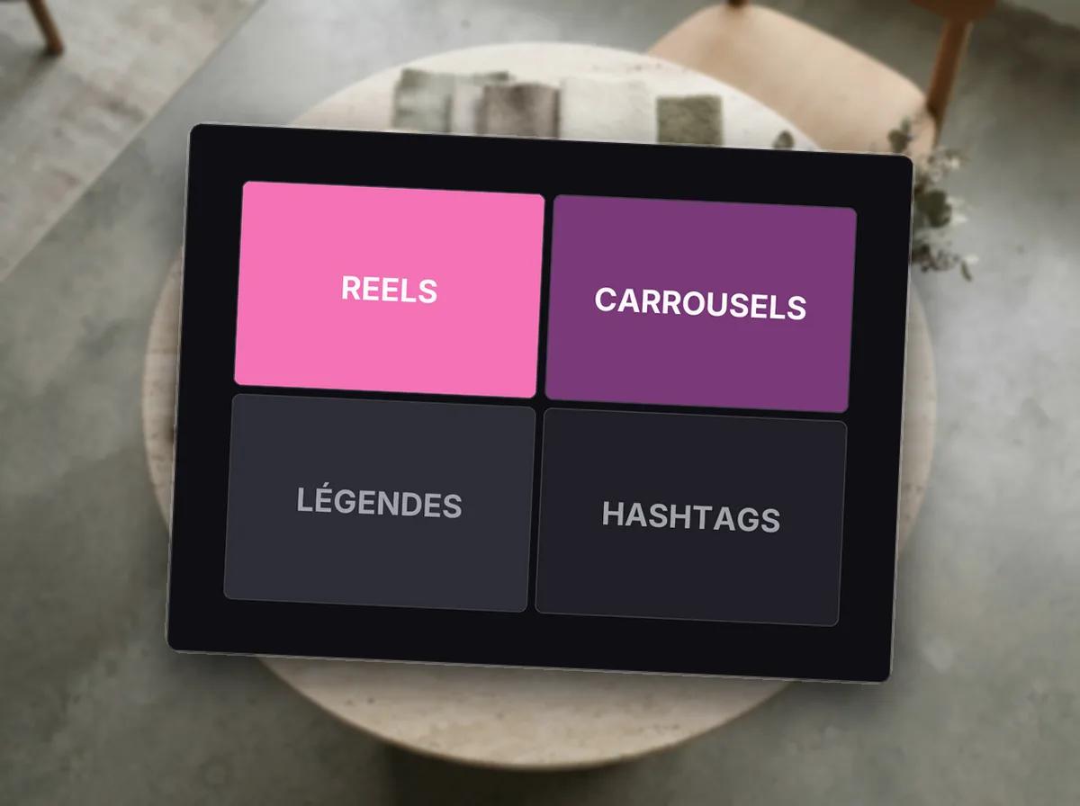 Trente idées de contenus Instagram pour décorateur — illustration
