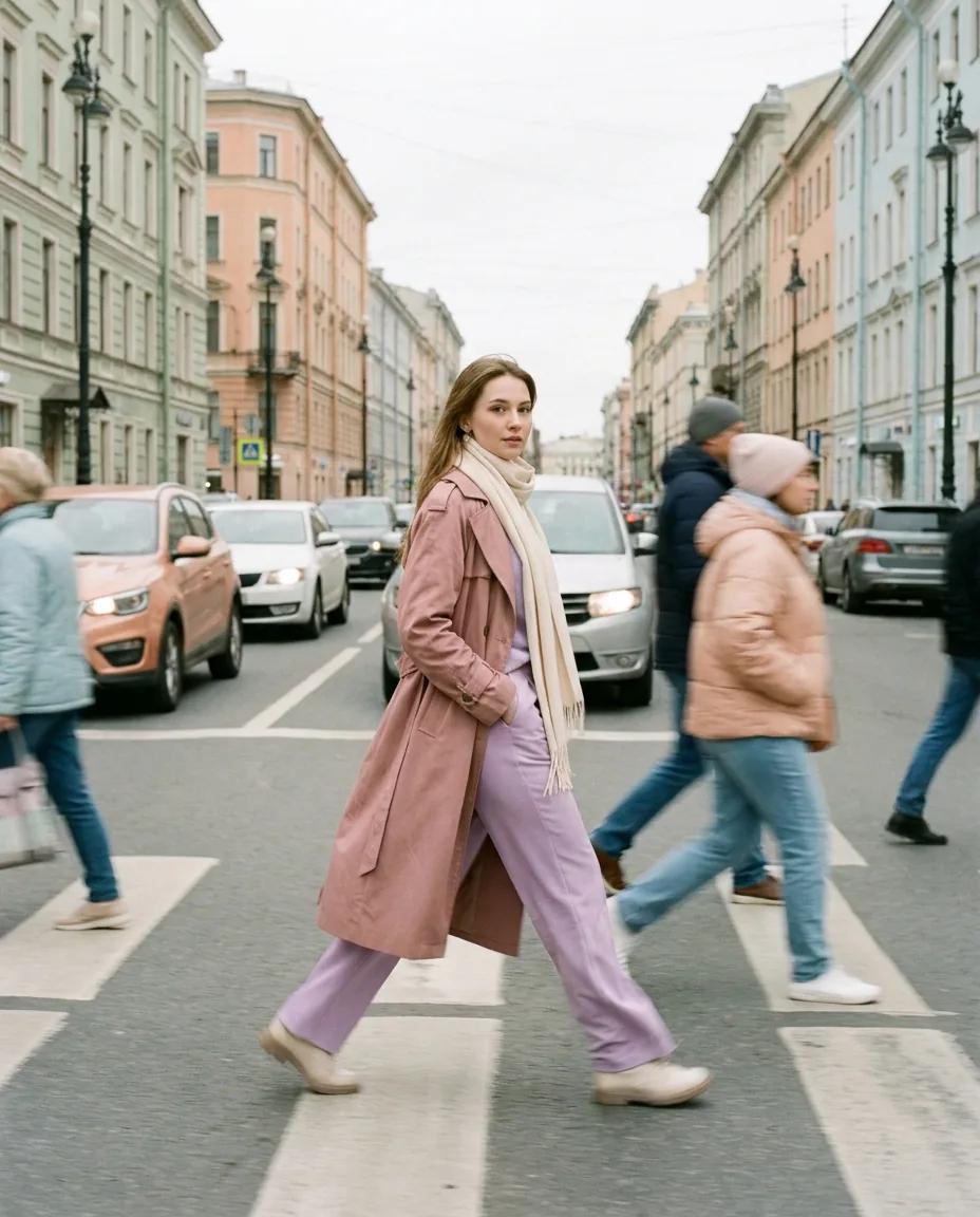 Street style en flou de mouvement — rendu d’exemple (Nano Banana)