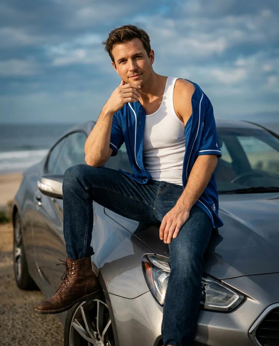 Éditorial mode sur voiture de sport — rendu d’exemple (Nano Banana)