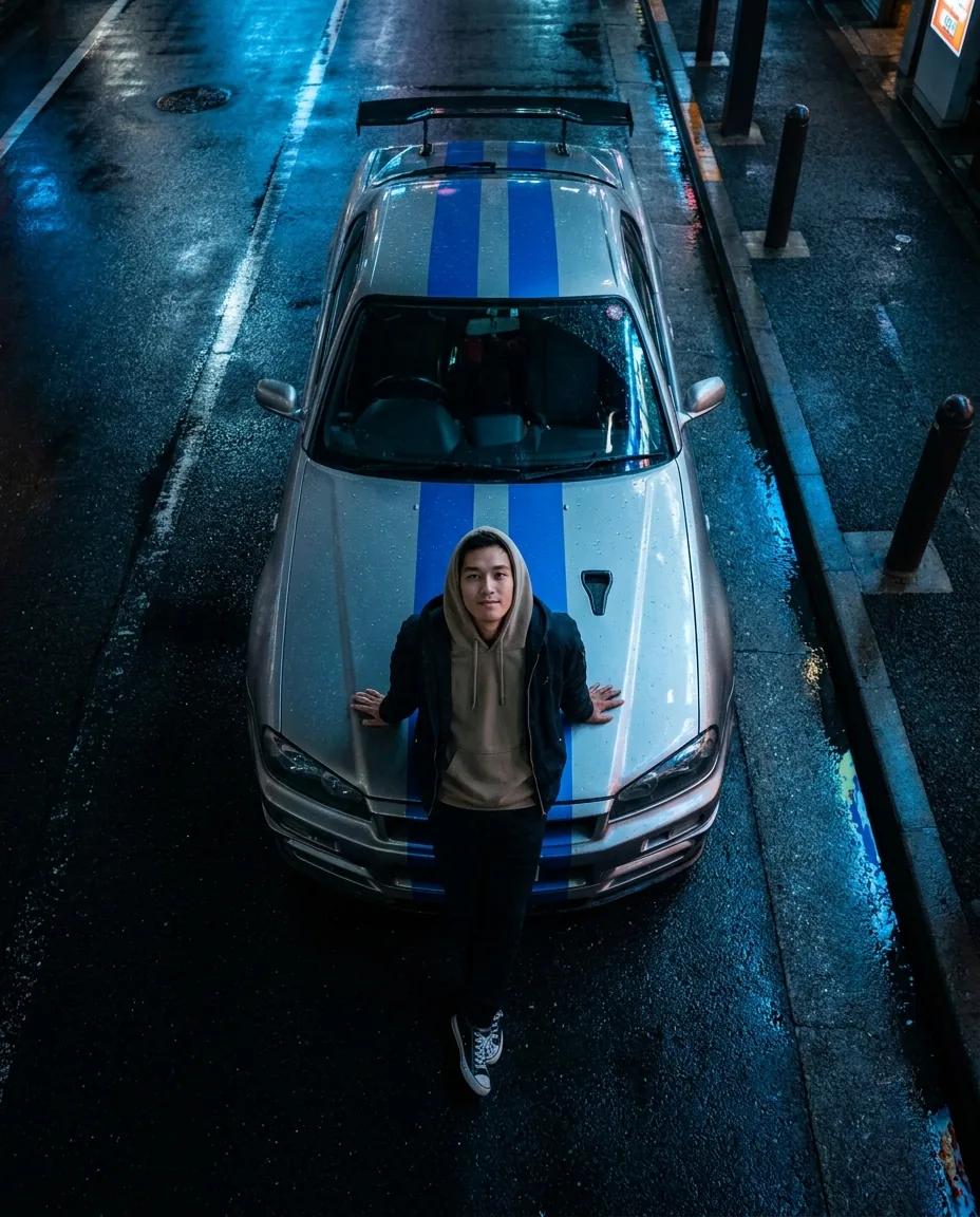 Portrait street racing à Tokyo — rendu d’exemple (Nano Banana)