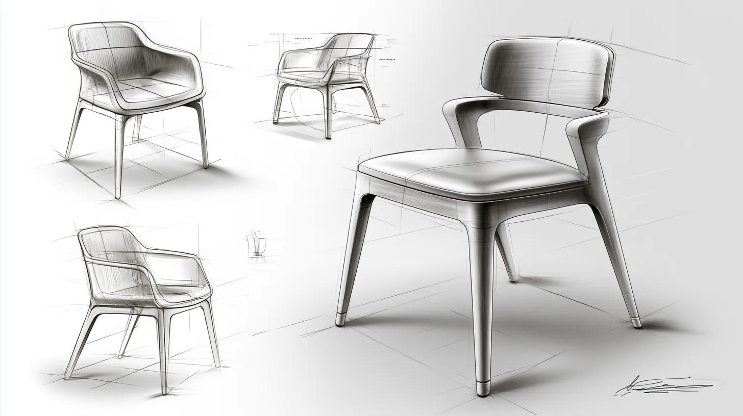 Dessin technique de mobilier — rendu d’exemple (Midjourney)
