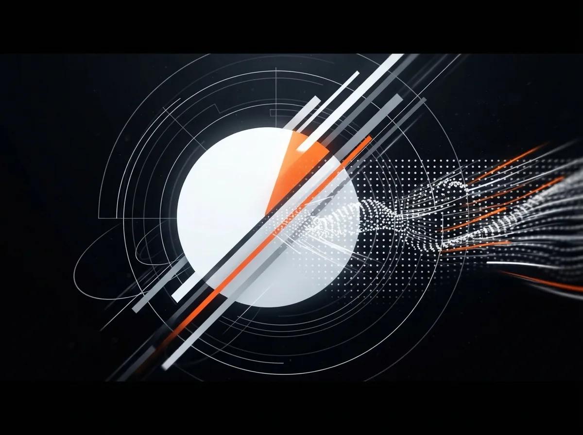 Showreel de motion design généré en code — rendu d’exemple (Claude)