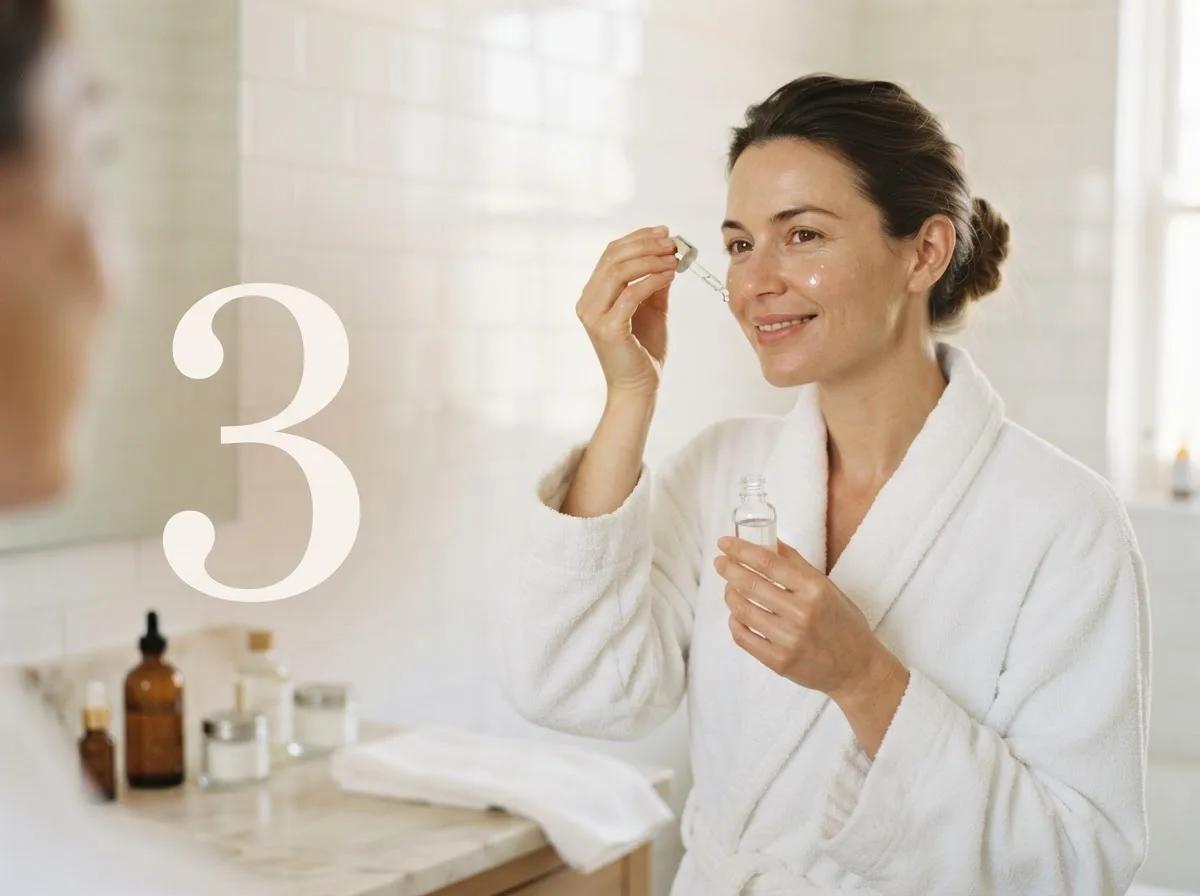 Carrousel de routine skincare en six étapes — rendu d’exemple (Nano Banana)