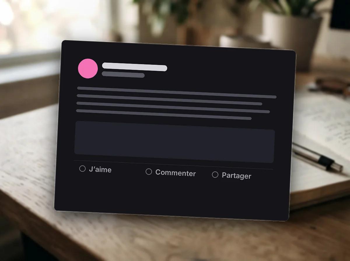 Publicité Facebook prête à publier — illustration