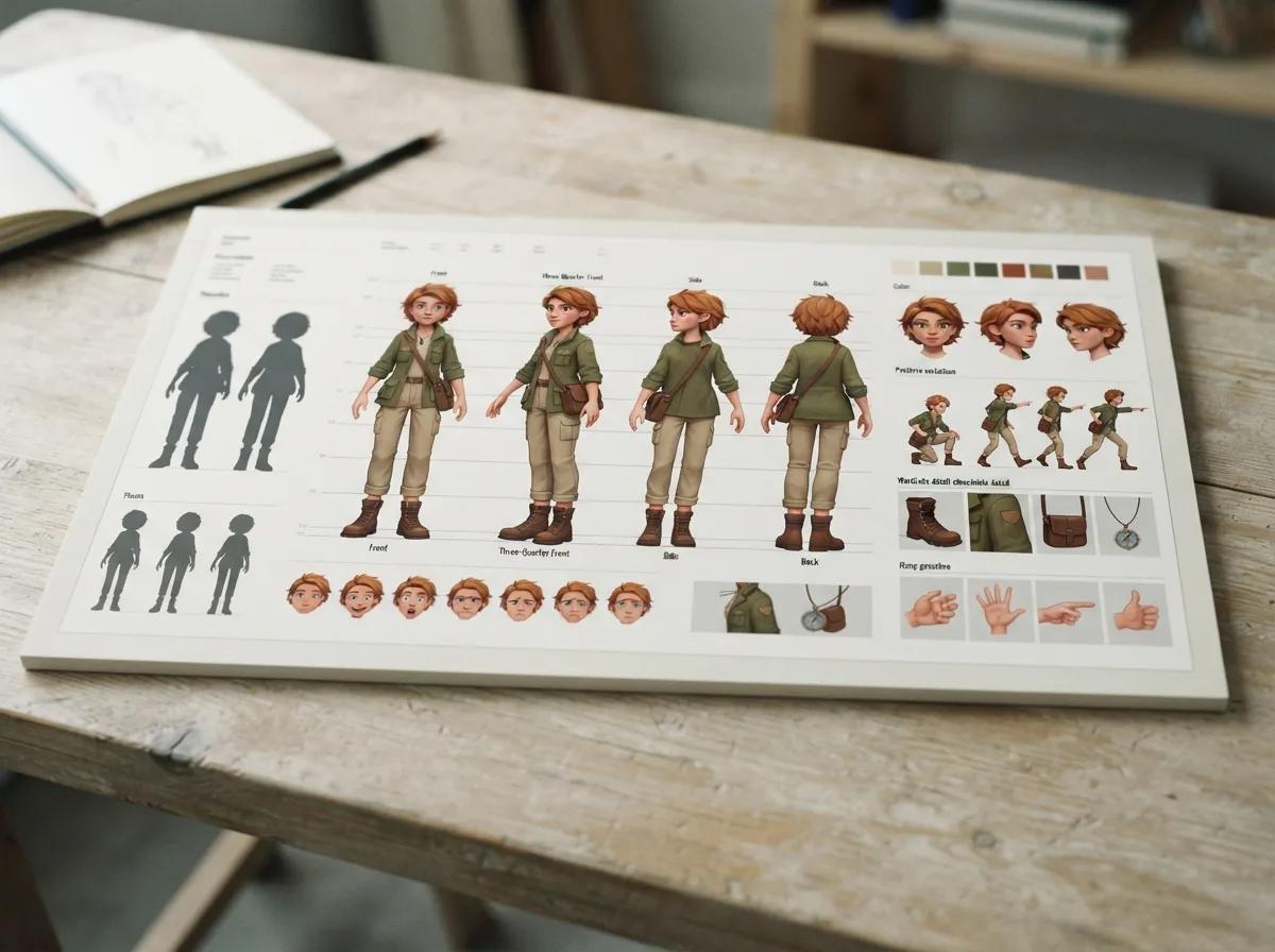 Bible visuelle d’un personnage — rendu d’exemple (GPT Image)
