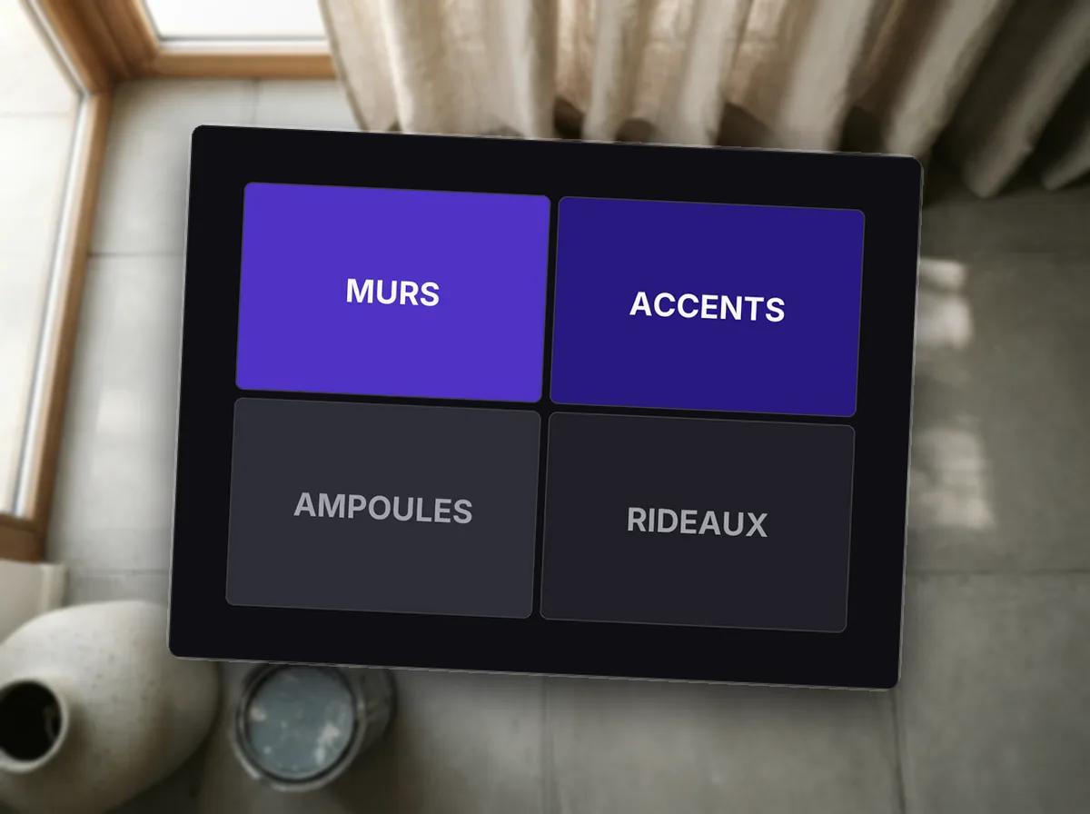 Palette et éclairage pour une pièce — illustration