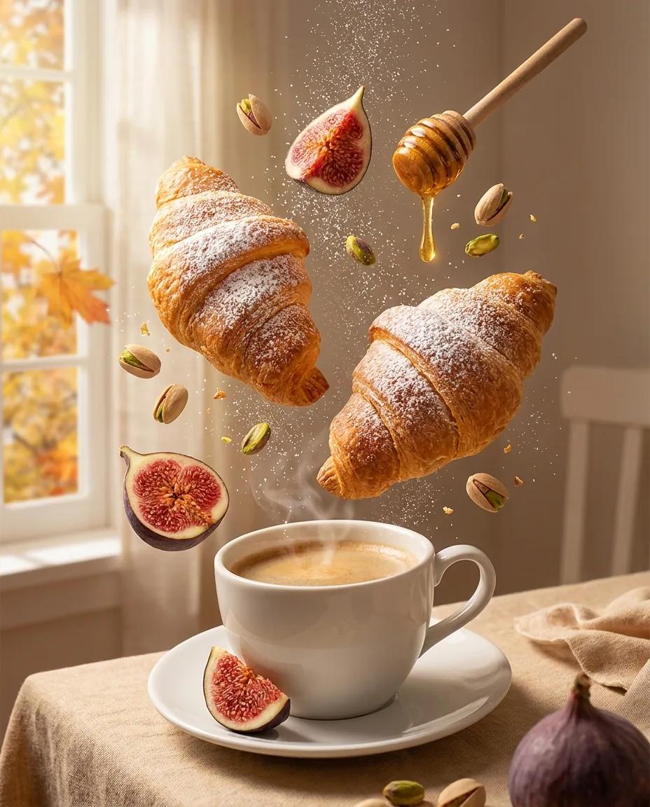 Petit-déjeuner en lévitation — rendu d’exemple (Nano Banana)
