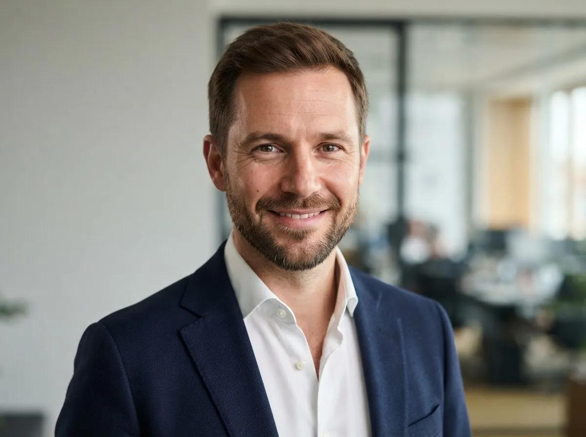 Portrait professionnel pour LinkedIn depuis une photo — rendu d’exemple (GPT Image)