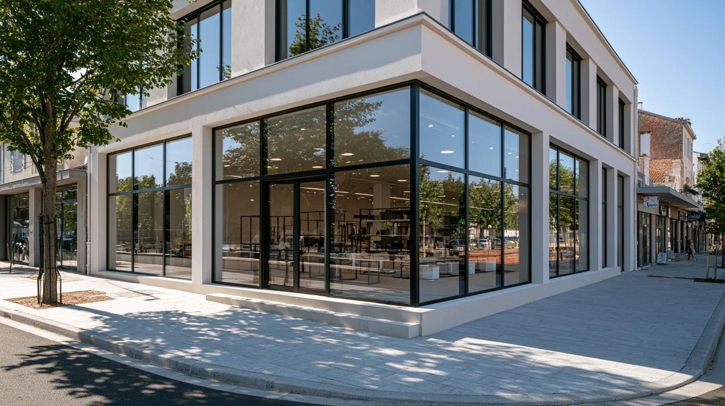 Devanture de magasin en photo de presse — rendu d’exemple (Midjourney)