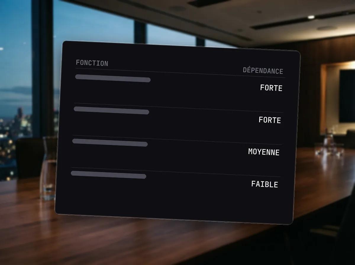 Audit de dépendance au fondateur — illustration