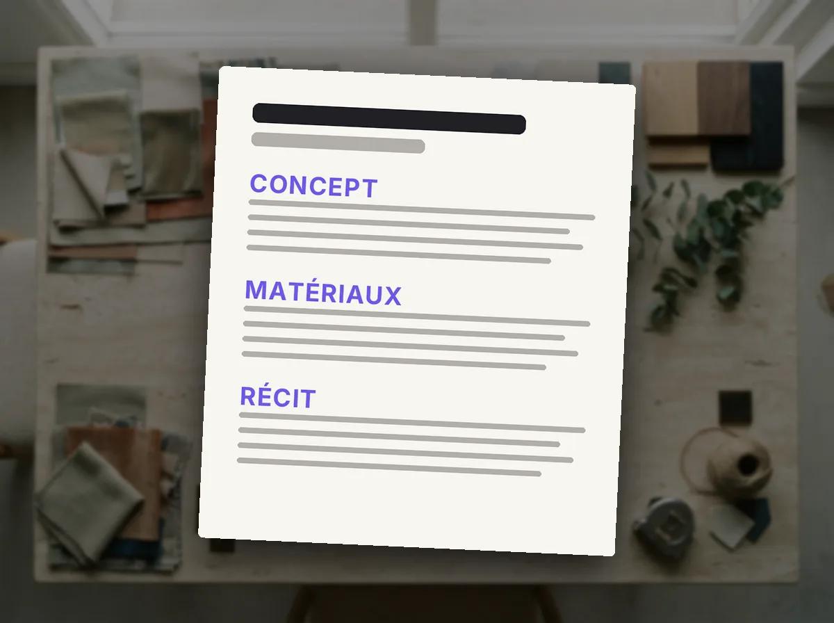 Présentation client d’un projet de décoration — illustration