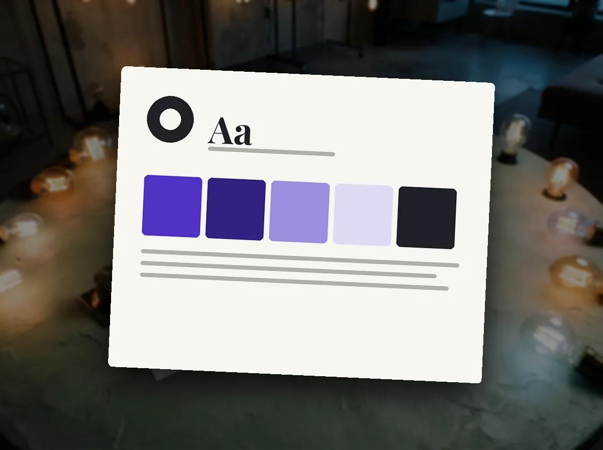 Palette de couleurs et éclairage d’une pièce — illustration
