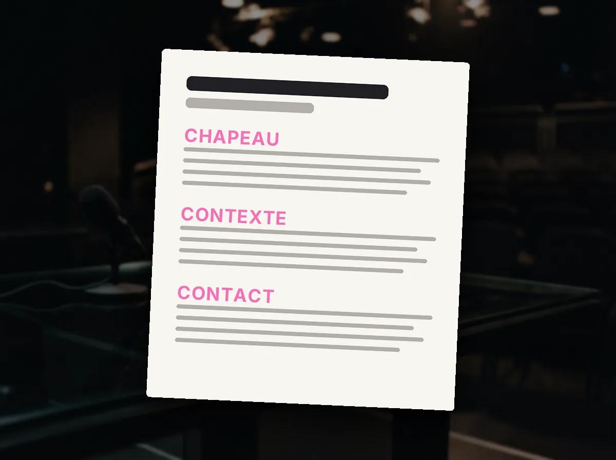 Communiqué de presse de lancement — illustration