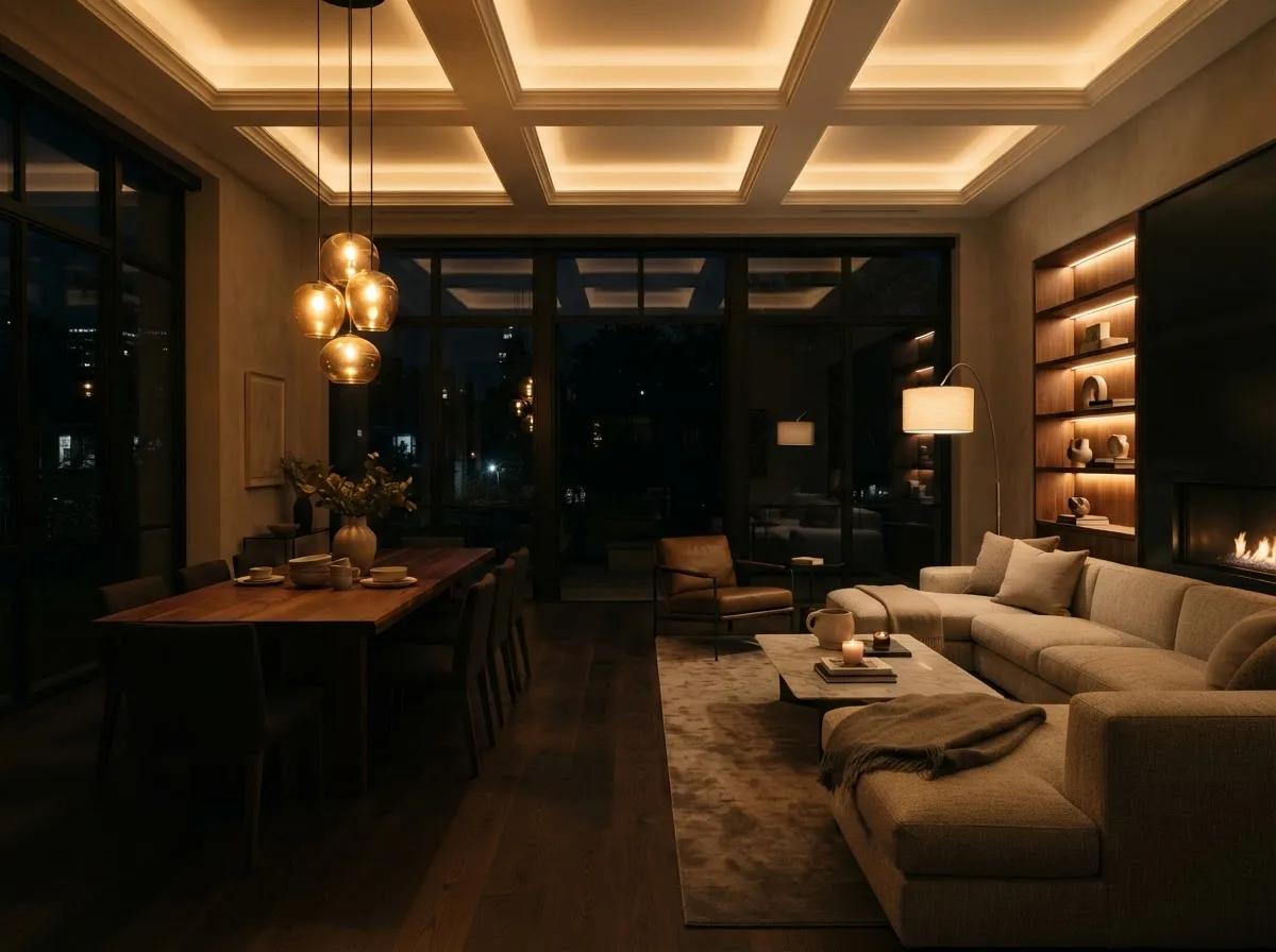 Intérieur passé en ambiance de nuit — rendu d’exemple (Nano Banana)