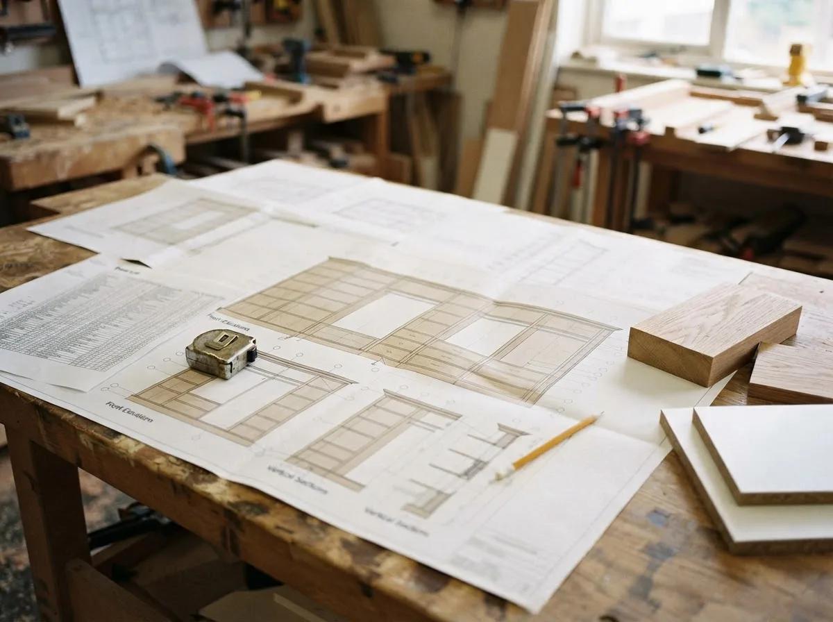Étude de menuiserie sur mesure avant fabrication — rendu d’exemple (ChatGPT)