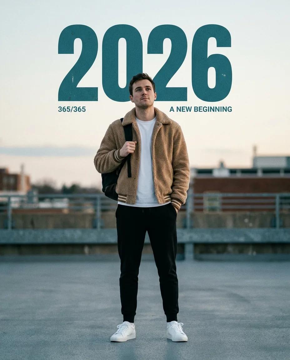 Portrait de nouvelle année 2026 — rendu d’exemple (Nano Banana)