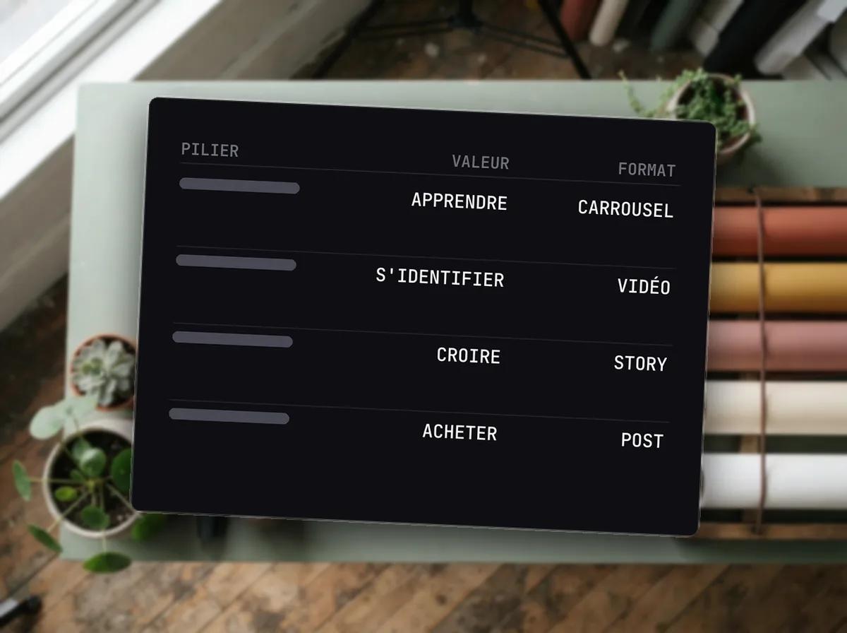 Piliers de contenu pour une marque — illustration