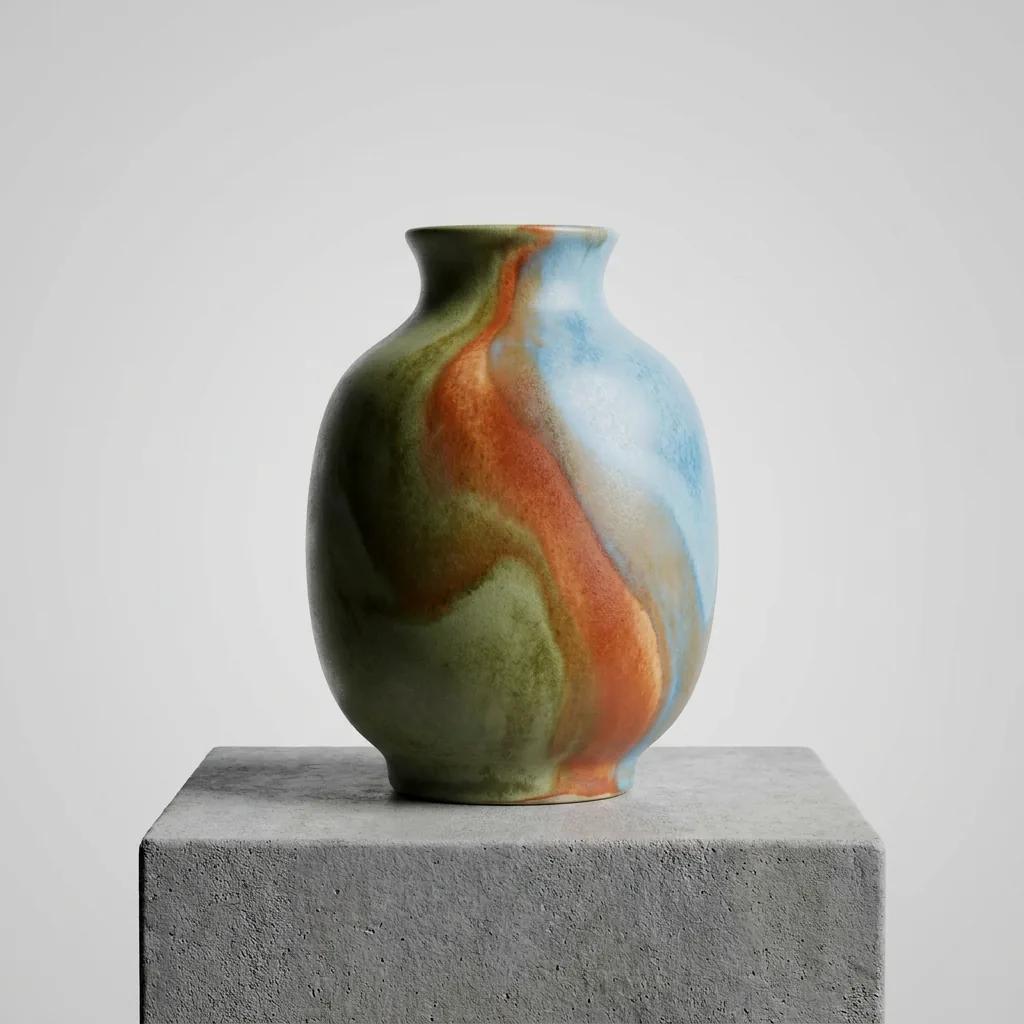 Packshot vase en céramique sur béton — rendu d’exemple (Nano Banana)