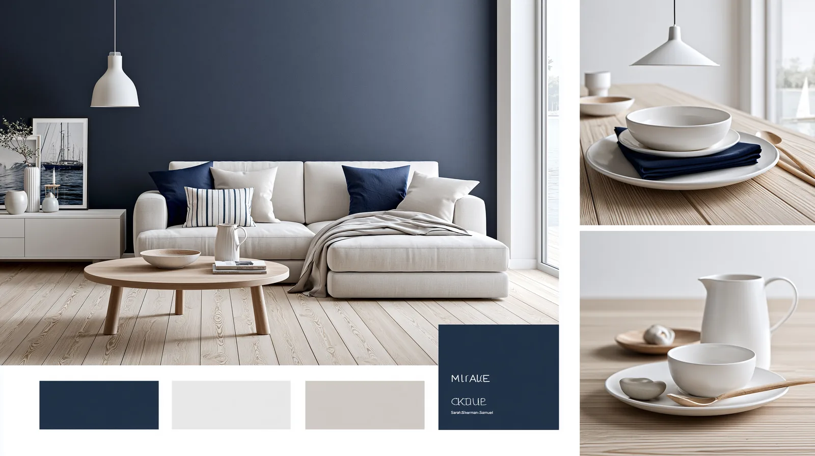 Moodboard matières d’intérieur — rendu 3