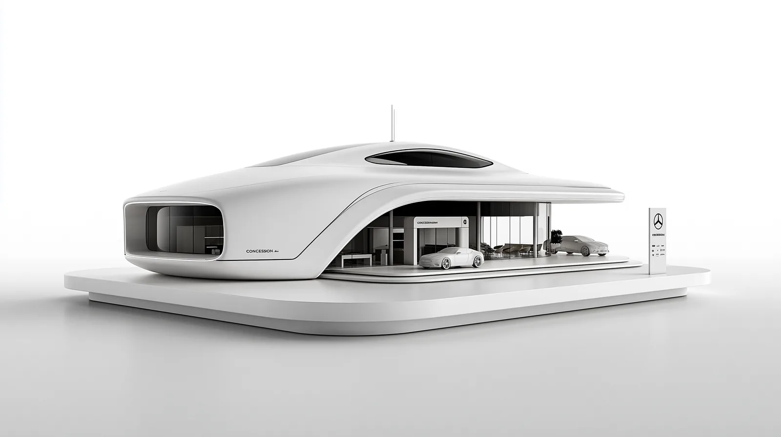 Maquette d’architecture en studio — rendu 2