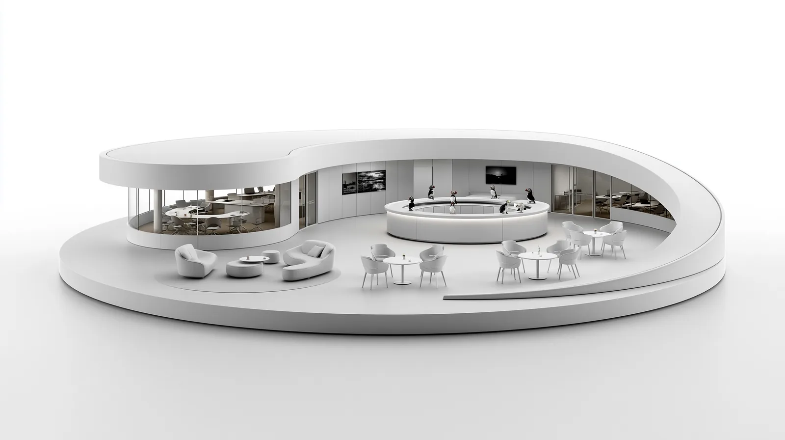 Maquette d’architecture en studio — rendu 3