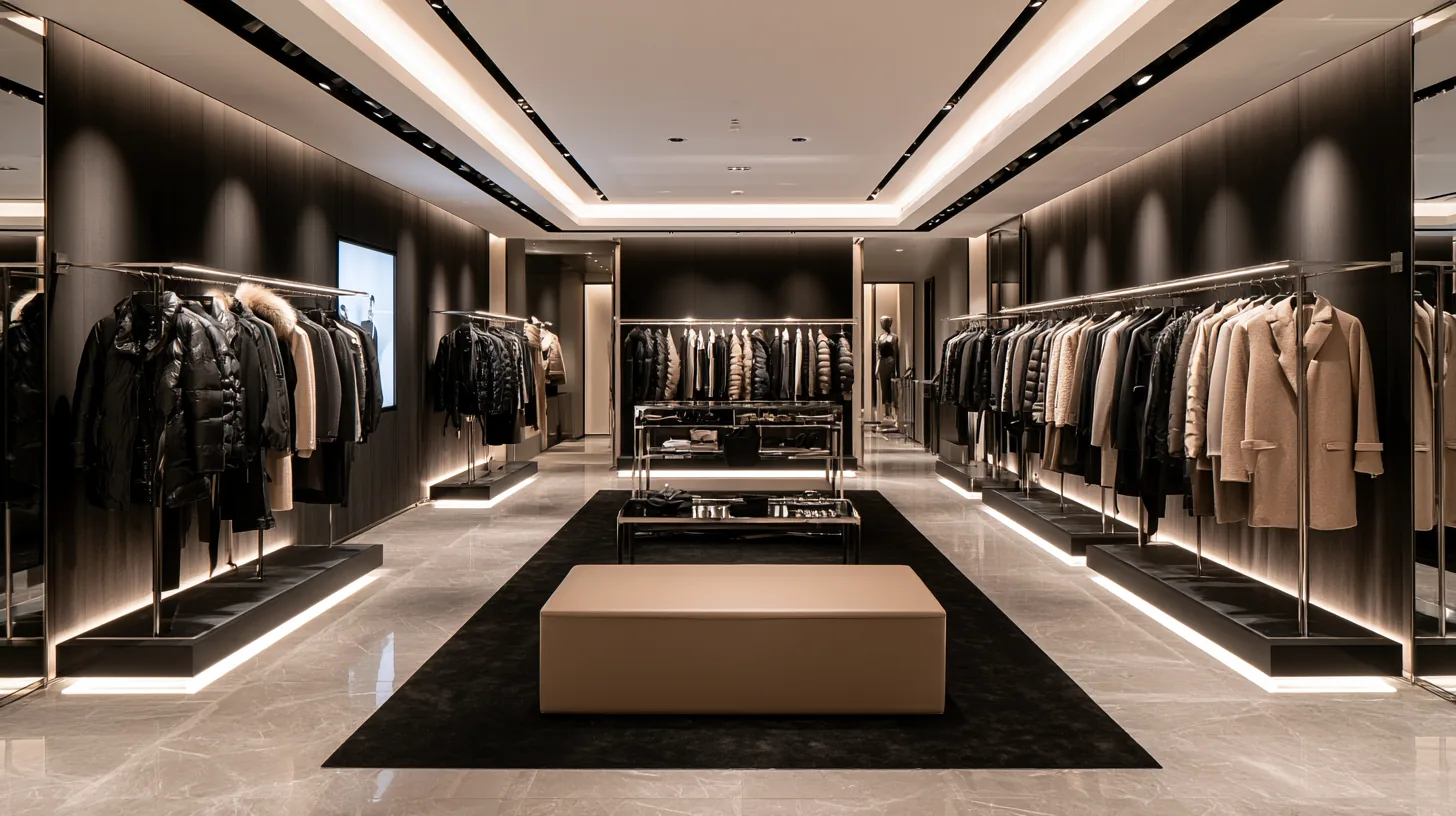 Agencement de boutique de mode — rendu 3