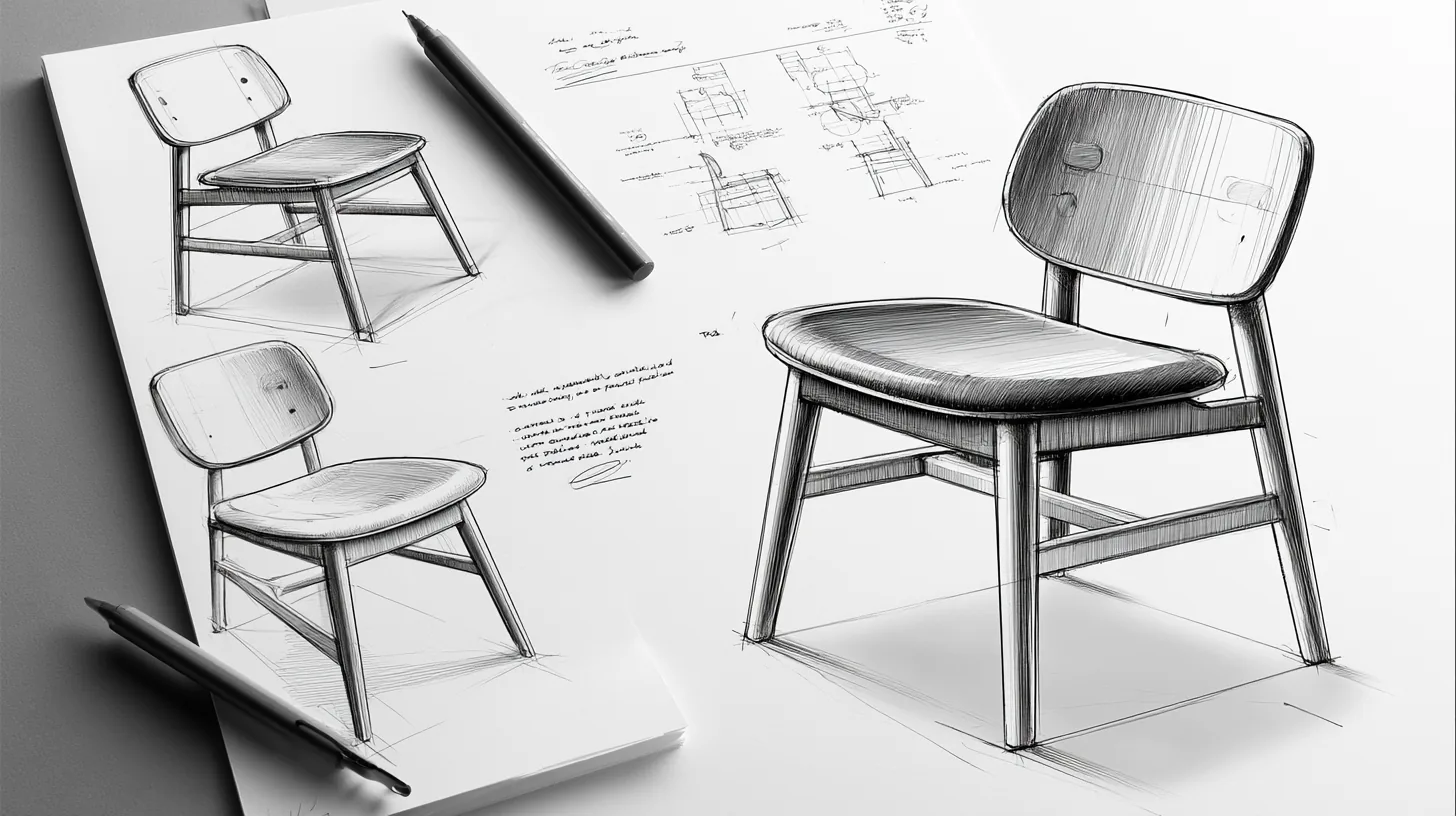 Dessin technique de mobilier — rendu 3