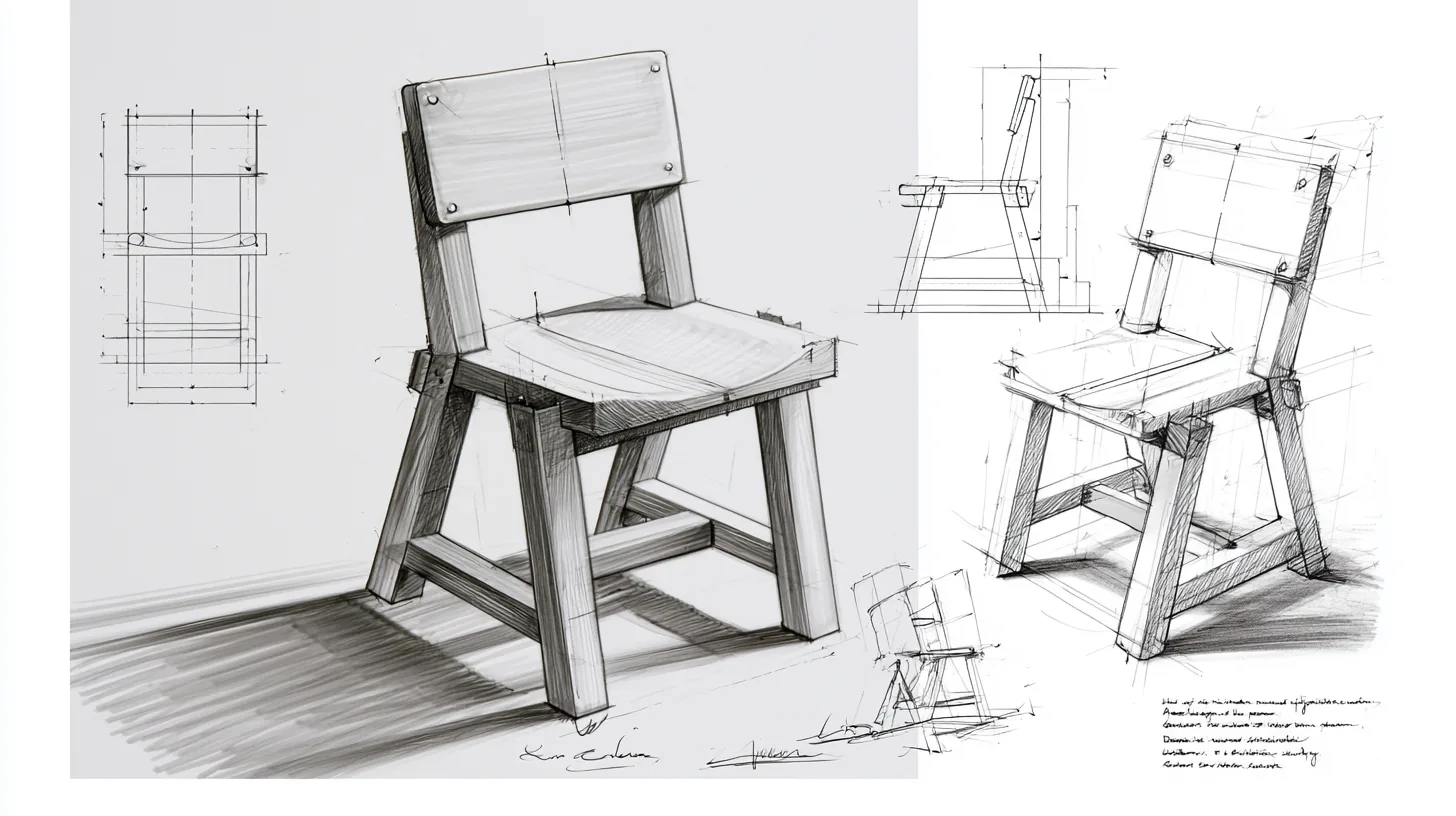 Dessin technique de mobilier — rendu 4