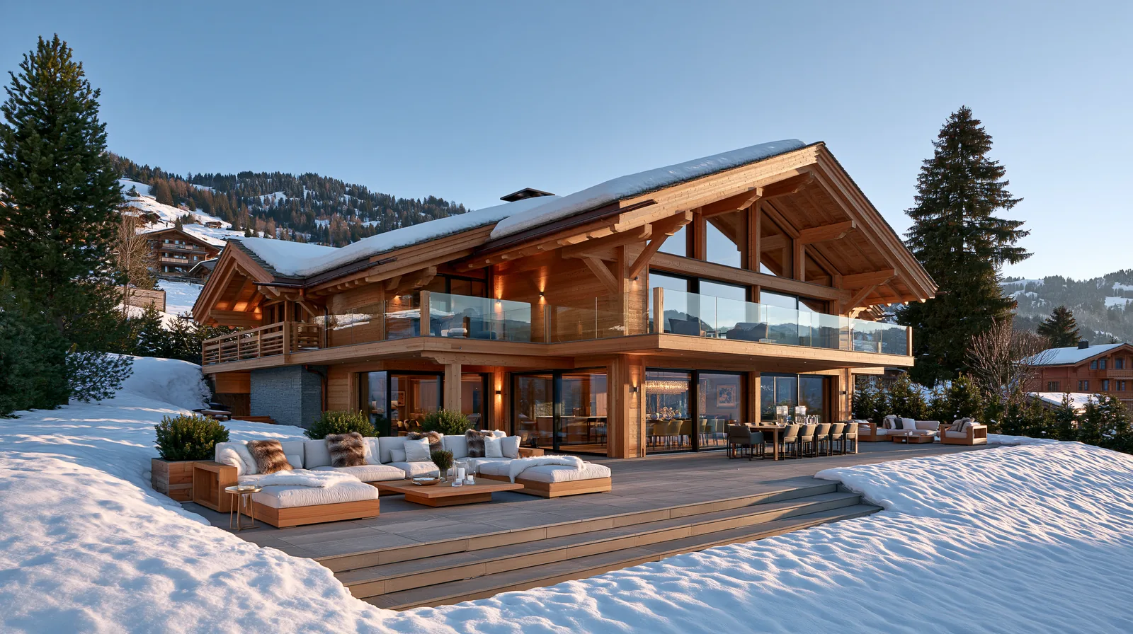 Photo immobilière de maison de luxe — rendu 3