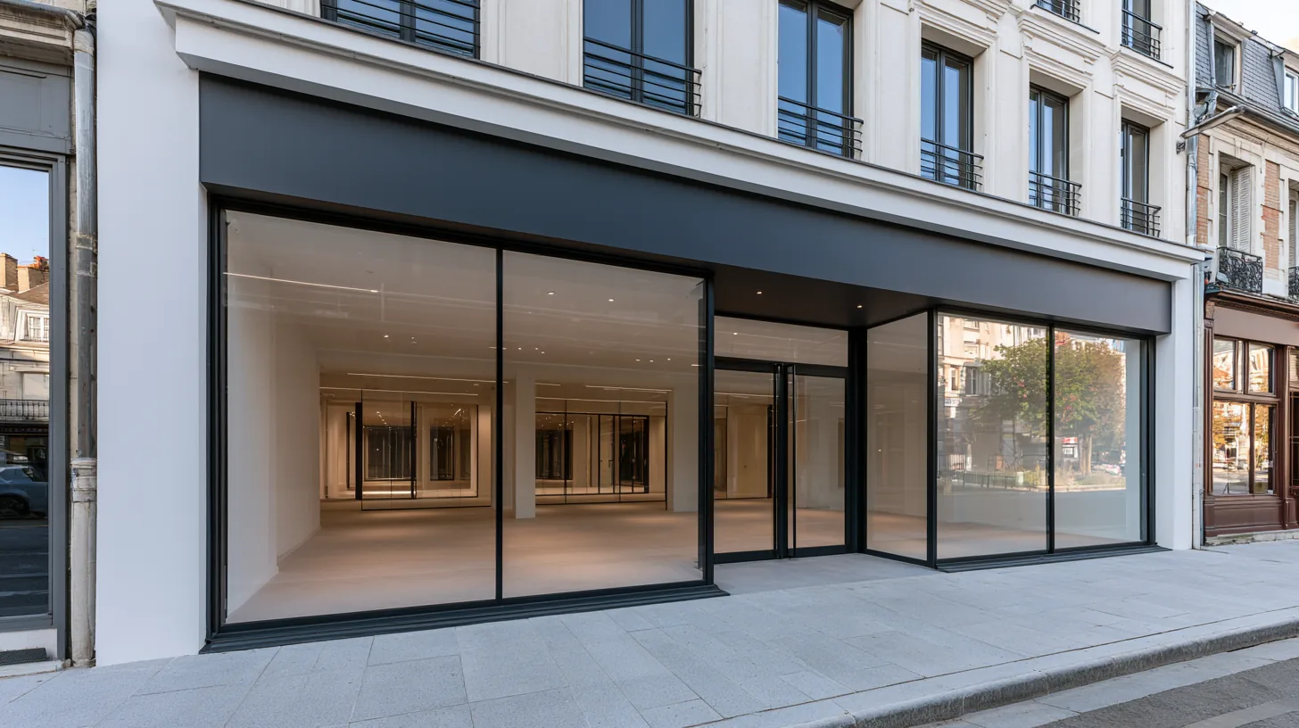 Devanture de magasin en photo de presse — rendu 3