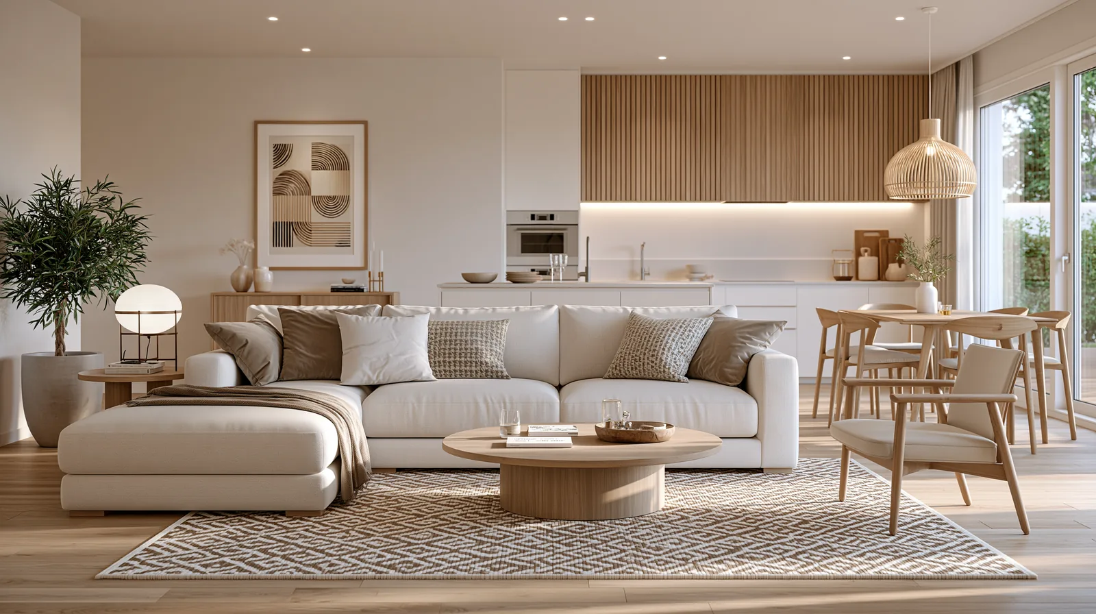 Intérieur haut de gamme à motifs géométriques — rendu 5